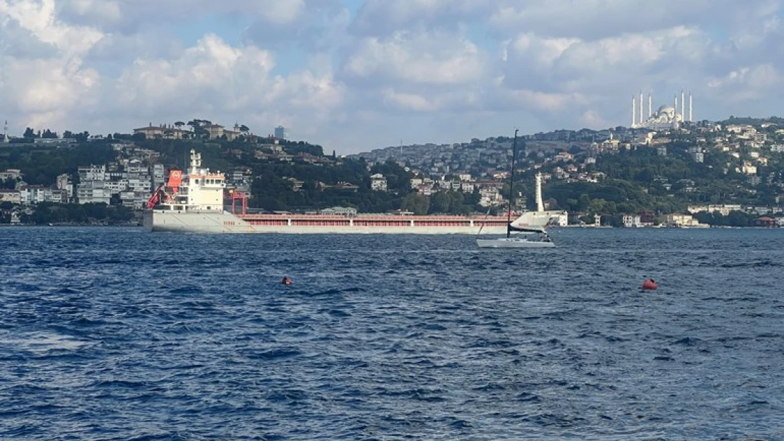 Ukrayna'dan gelen mısır yüklü 'Polarnet' gemisi İstanbul Boğazı'ndan geçti