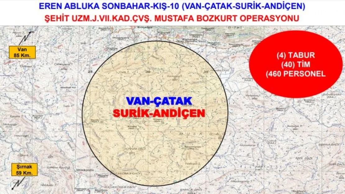 Van'da &quotEren Abluka Jandarma Çavuş Mustafa Bozkurt Operasyonu" başlatıldı