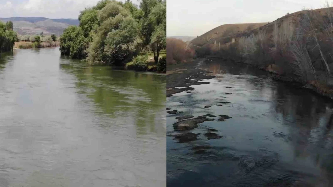 Yağışlar arttı, iki fotoğraf arasındaki fark değişti: Kızılırmak'ta su seviyesi yükseldi