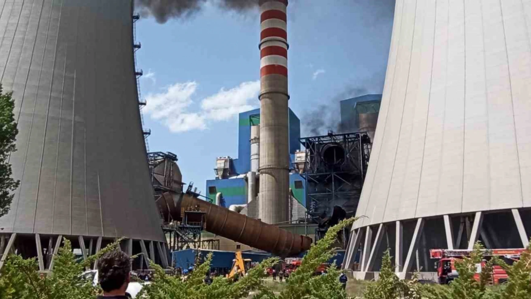 Afşin-Elbistan B termik santralindeki yangın kontrol altına alındı