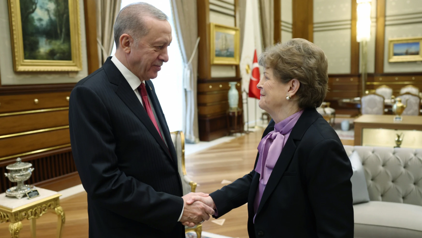Cumhurbaşkanı Erdoğan, ABD'li Senatör Jeanne Shaheen'i kabul etti