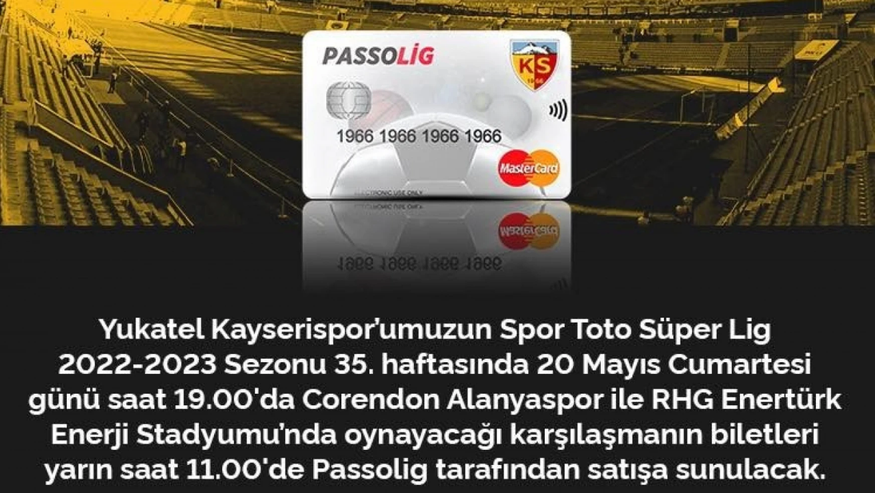 Kayserispor - Alanyaspor maç biletleri satışa çıktı