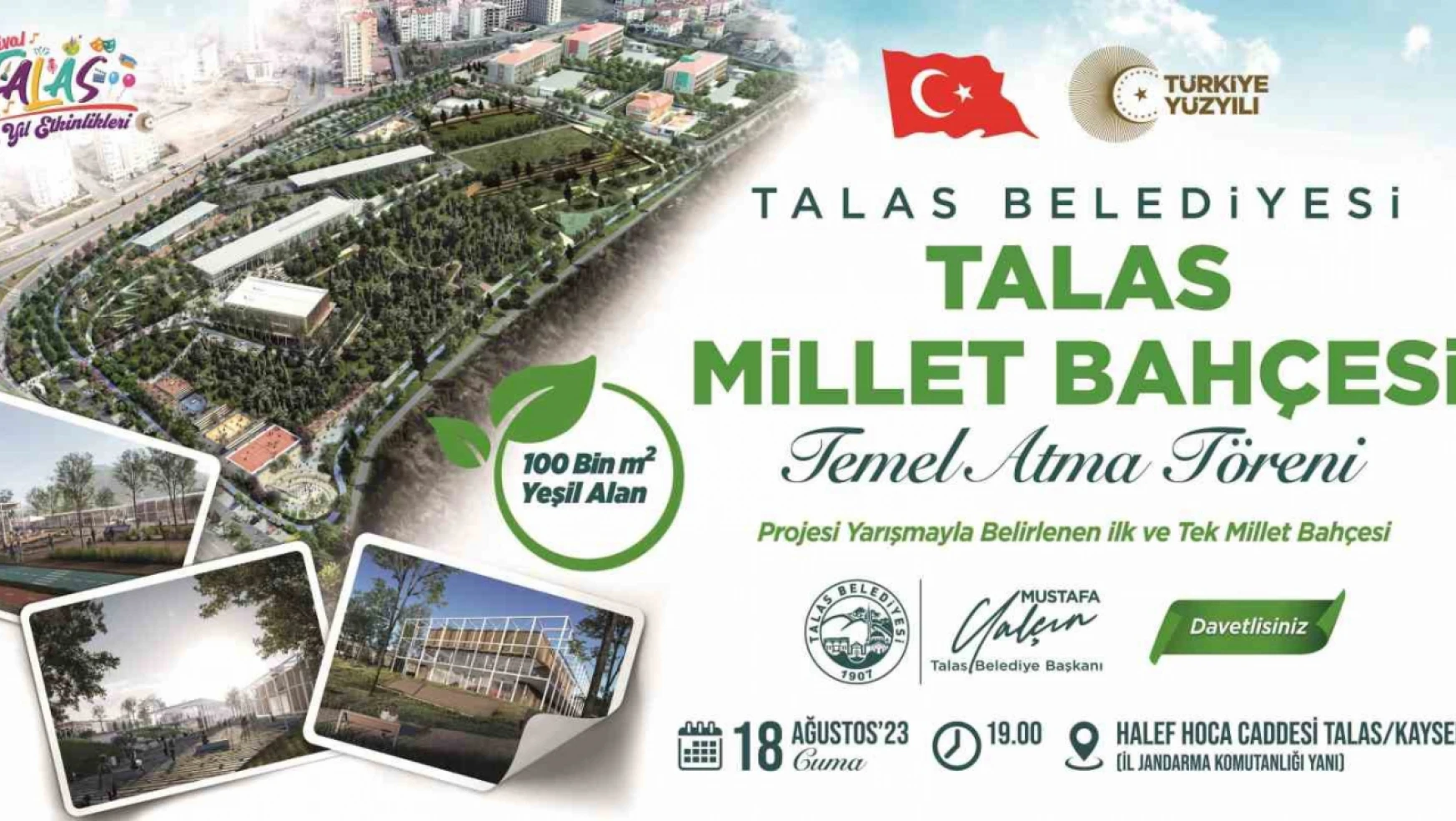 Talas Millet Bahçesi'ne İlk Harç Konuyor