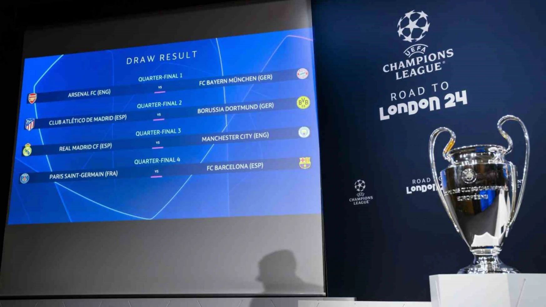 UEFA Şampiyonlar Ligi'nde çeyrek final ve yarı final eşleşmeleri belli oldu