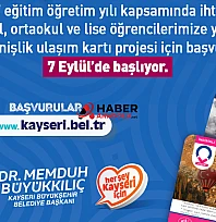 Kayseri'de öğrencilere ulaşım desteği