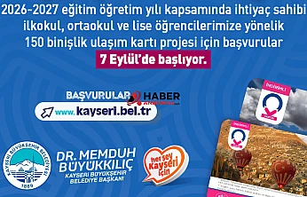 Kayseri'de öğrencilere ulaşım desteği