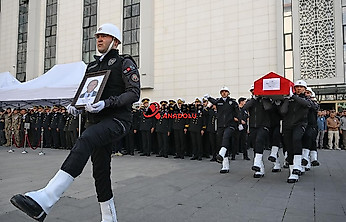 Şehit polis Ahmet Türkoğlu için tören düzenlendi