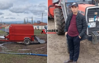 Yem karma makinasına düşen adam hayatını kaybetti