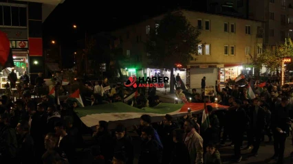 Avanos'da Gazze'ye destek amacıyla yürüyüş düzenlendi.