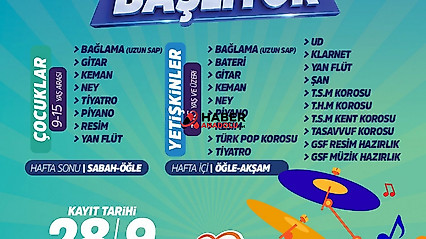 Konservatuvar kursları için kayıtlar başlıyor