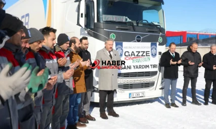 Melikgazi'nin Yardım Tırı Dualarla Gazze'ye Uğurlandı.
