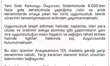 Tarım ve Orman Bakanlığı'ndan köftede tespit edilen domuz eti ile ilgili açıklama