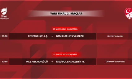 Ziraat Türkiye Kupası yarı final 2. maçlarının programı açıklandı