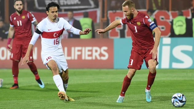 2024 Avrupa Şampiyonası Elemeleri: Ermenistan: 1 - Türkiye: 1 (İlk yarı)