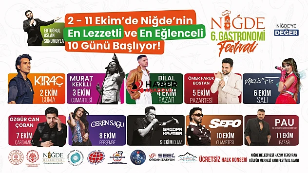 6. Niğde Gastronomi Festivali başlıyor