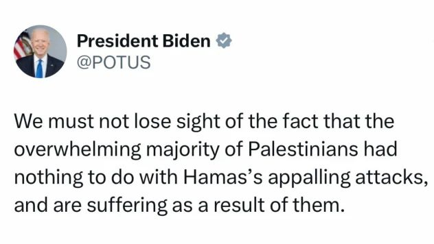 ABD Başkanı Biden: 'Filistinlilerin acı çektiği gerçeğini gözden kaçırmamalıyız'