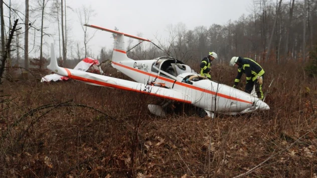 Almanya'da küçük uçak, ormanlık alana zorunlu iniş yaptı