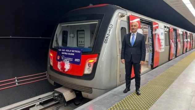 Ankara'ya toplam 44,5 km metro hattı kazandırılmış oldu