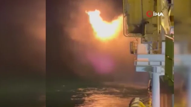 Bakan Dönmez, Karadeniz gazını yakma testinden görüntüler paylaştı