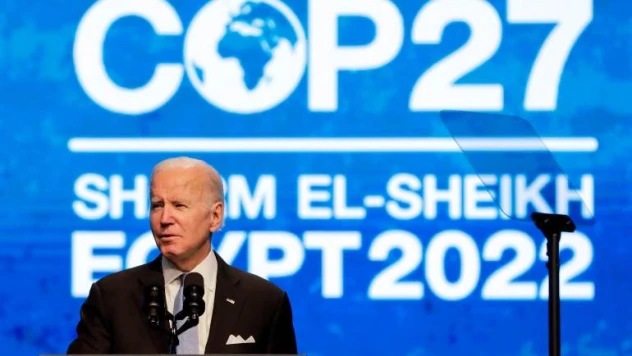 Biden'ın COP27'deki konuşmasında "fosil yakıt" protestosu