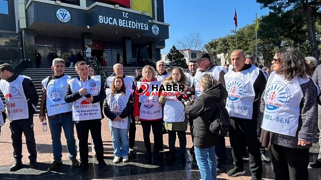 Buca Belediyesinde memurların 'alacak' eylemi sürüyor
