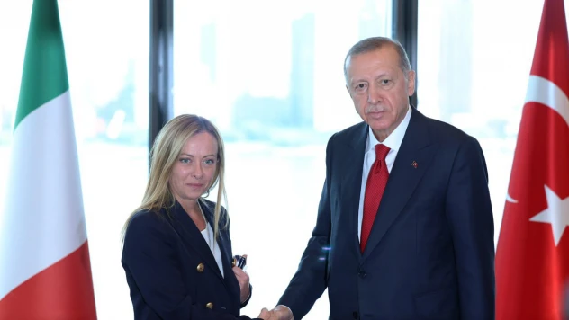 Cumhurbaşkanı Erdoğan, İtalya Başbakanı Georgia Meloni'yi kabul etti.