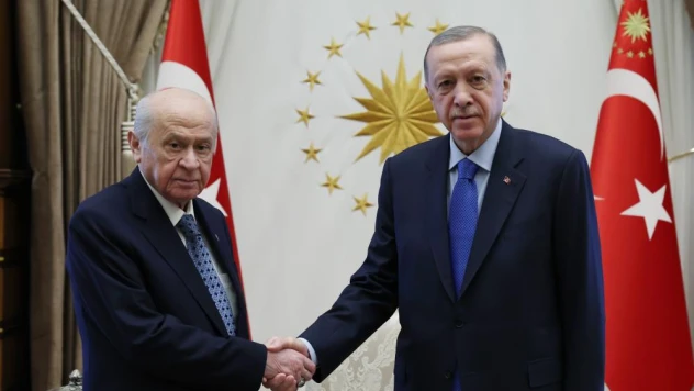 Cumhurbaşkanı Recep Tayyip Erdoğan, Devlet Bahçeli'yi kabul etti.