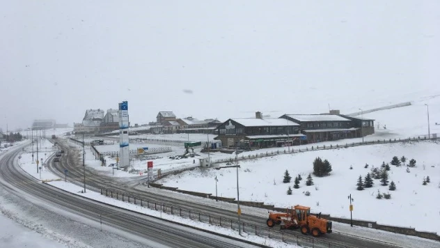 Erciyes'te kar yağışı