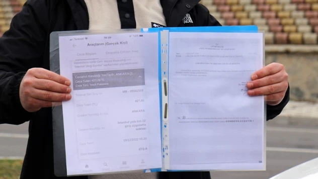 Evinden 750 kilometre uzakta trafik cezası yedi