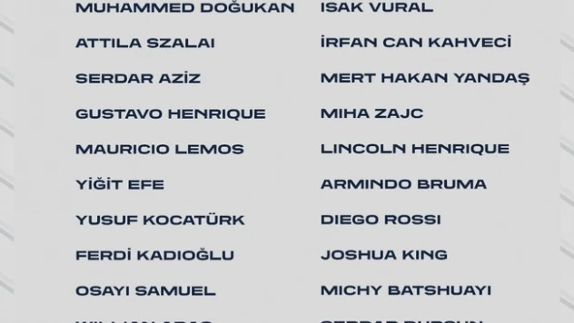 Fenerbahçe'nin Antalya kamp kadrosu belli oldu