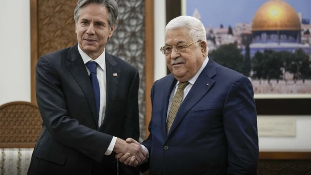Filistin Devlet Başkanı Abbas ile ABD Dışişleri Bakanı Blinken bir araya geldi