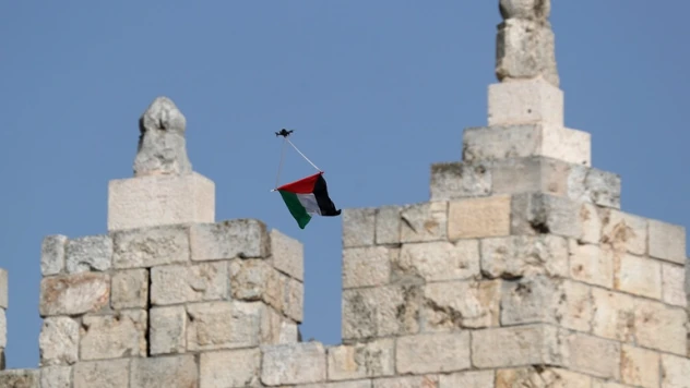 Filistinlilerden İsraillilerin Bayrak Yürüyüşü'ne dronlu tepki