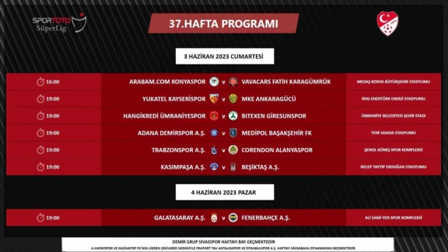 Galatasaray - Fenerbahçe derbisi 4 Haziran'da oynanacak