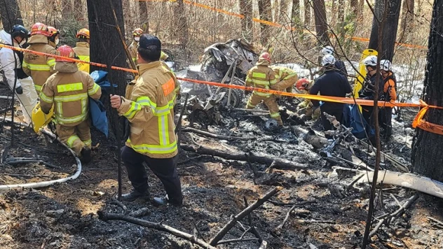 Güney Kore'de helikopter düştü
