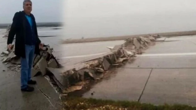 Hatay Havalimanı pistini onarım çalışmalarına başlandı