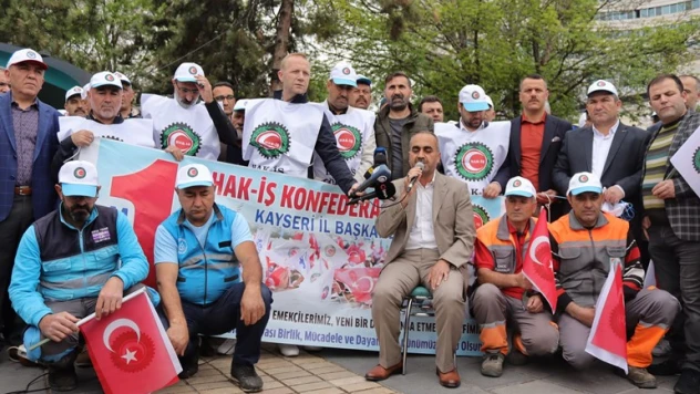 Kayseri'de Hak-İş'e bağlı sendikalarda 1 Mayıs coşkusu