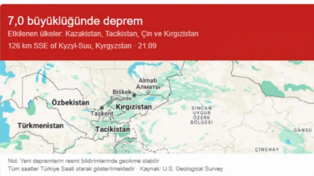 Kazakistan'da hissedilen depremde 44 kişi yaralandı