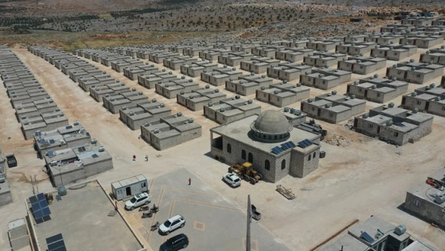 Kızılay Suriye'de 2 bin 461 adet briket evi teslim etti