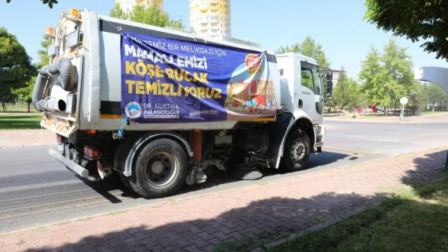 Melikgazi'de baştan sona temizlik devam ediyor
