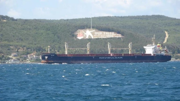Mısır yüklü 'Rojen' tahıl gemisi Çanakkale Boğazı'ndan geçti