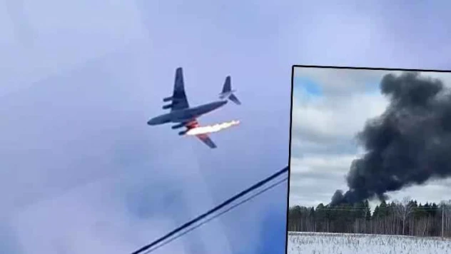 Rusya'da 15 kişiyi taşıyan askeri nakliye uçağı düştü