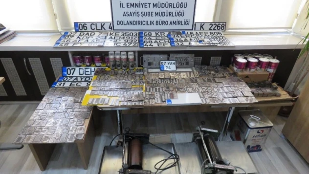 Sahte plaka imalathanesine operasyon