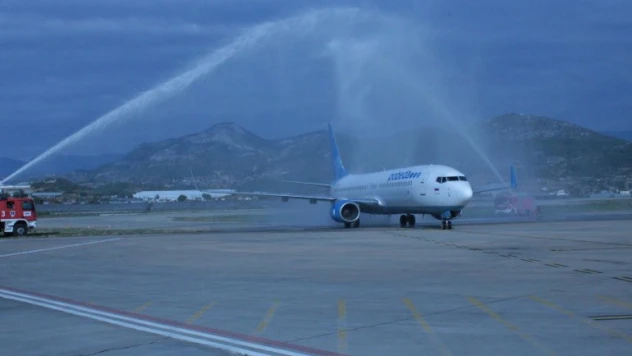 Savaştan sonra ilk Rus uçağı  Gazipaşa'ya indi