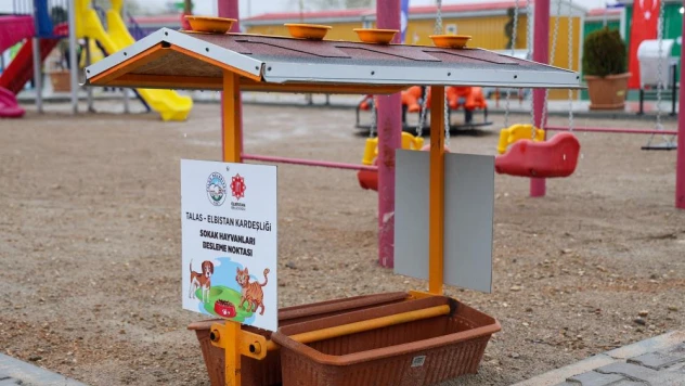 Talas, Elbistan'da minik dostları da unutmadı