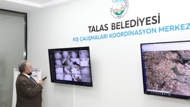 Talas'ta kış mesaisi başladı