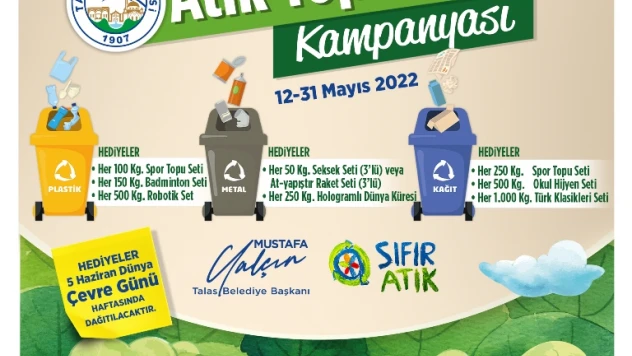 Talas'ta Okullar Arası Doğaya Nefes, Geri Dönüşüme Destek Olalım Kampanyası