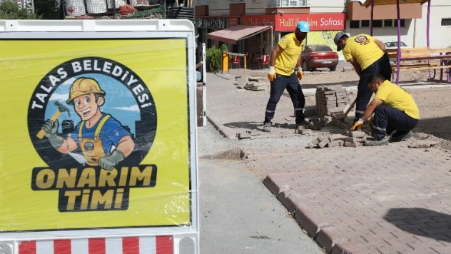 Talas'ta 'onarım timleri' işbaşında