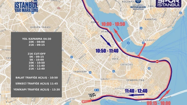 Türkiye İş Bankası 19. İstanbul Yarı Maratonu, pazar günü koşulacak