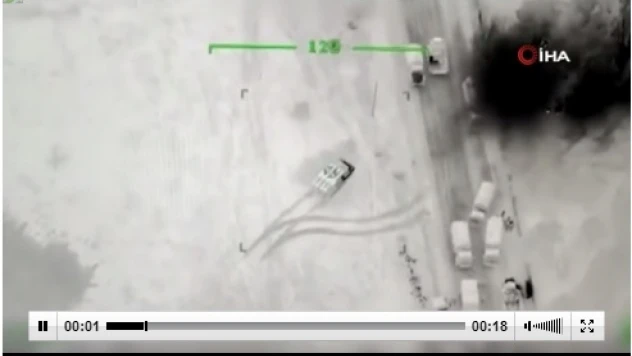 Ukrayna, Bayraktar TB2 ile Rus mevzilerini imha etti.