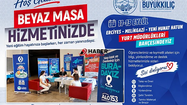Üniversite öğrencilerine 'Beyaz Masa' desteği